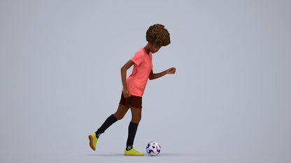 3D people model woman sport, scanned human for 3ds Max rendering, standing pose render