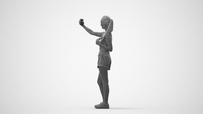 realistic 3D people woman casual standing, render-ready for V-Ray and Corona, FBX OBJ, square thumbnail