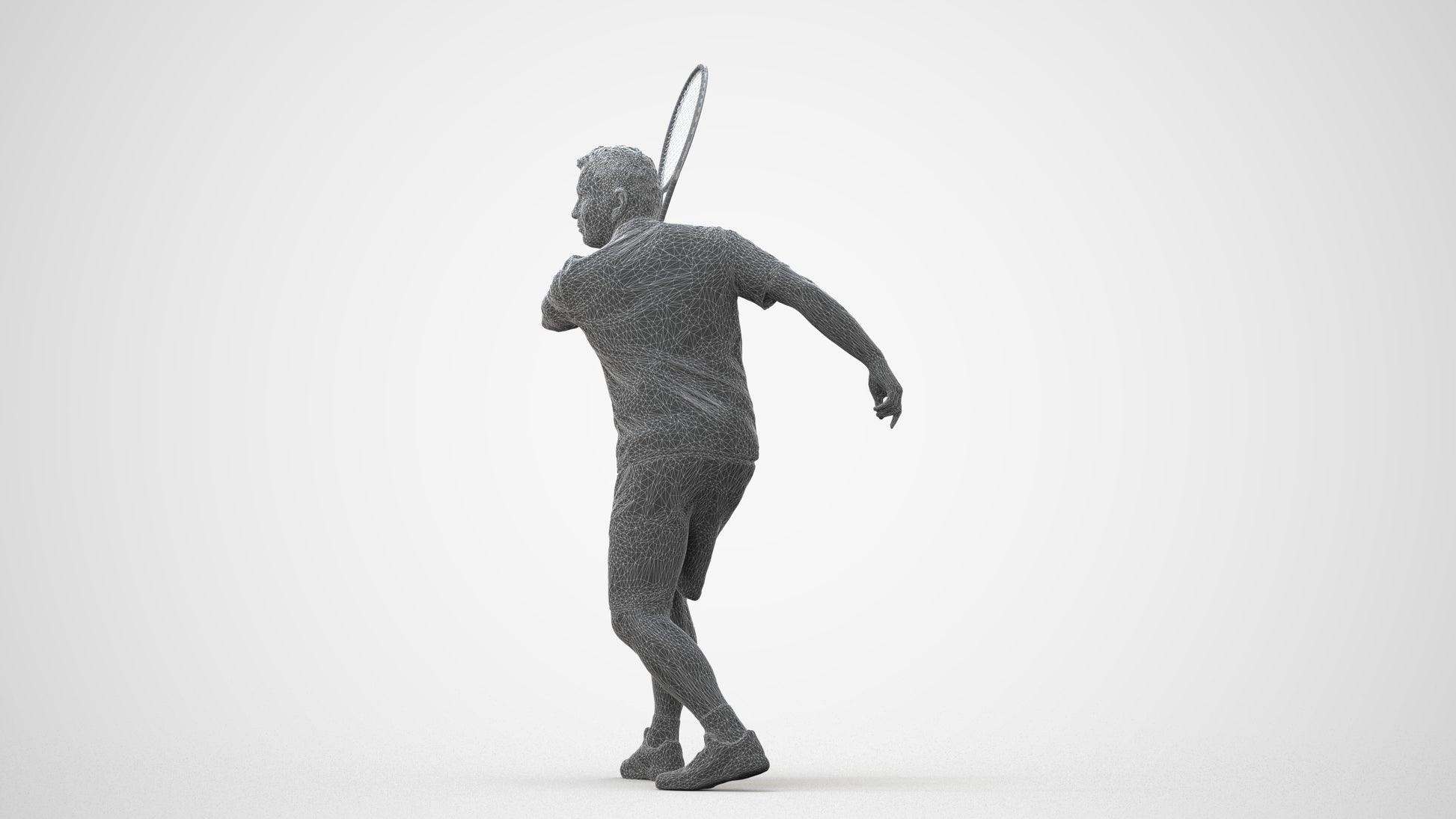 photogrammetry 3D man sport, realistic human model archviz FBX, square thumbnail