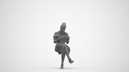 realistic 3D woman formal formalaffairs, scanned archviz people for Blender and 3ds Max, three-quarter front view render