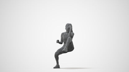 scanned 3D woman sport, photogrammetry people for Enscape and V-Ray, square thumbnail