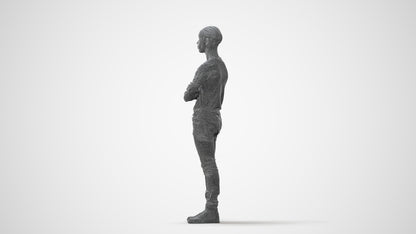 3D human model boy casual kids, photogrammetry scanned person for archviz, square thumbnail