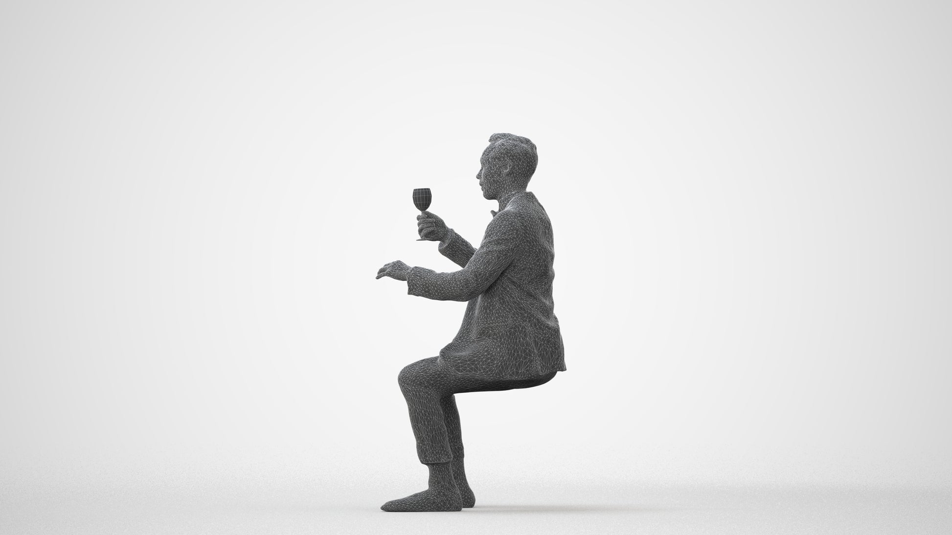 realistic 3D human man formal formalaffairs, archviz people FBX OBJ for Blender, square thumbnail