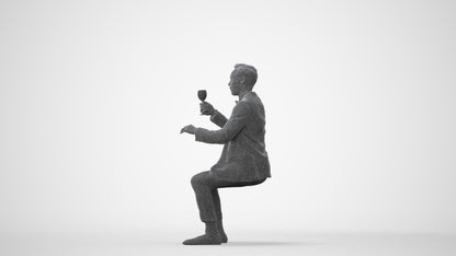 realistic 3D human man formal formalaffairs, archviz people FBX OBJ for Blender, square thumbnail