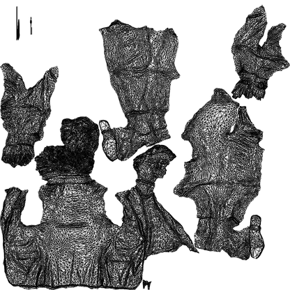 realistic 3D people man business, render-ready for V-Ray and Corona, FBX OBJ, wireframe top-down view