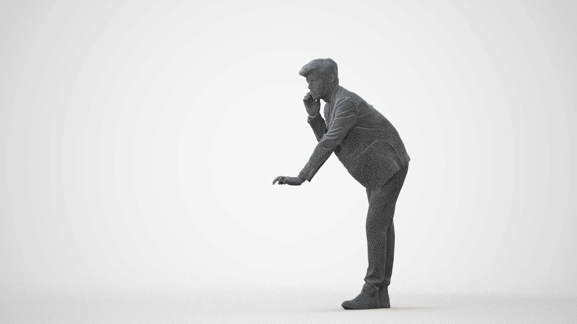 realistic 3D man business, scanned archviz people for Blender and 3ds Max, square thumbnail