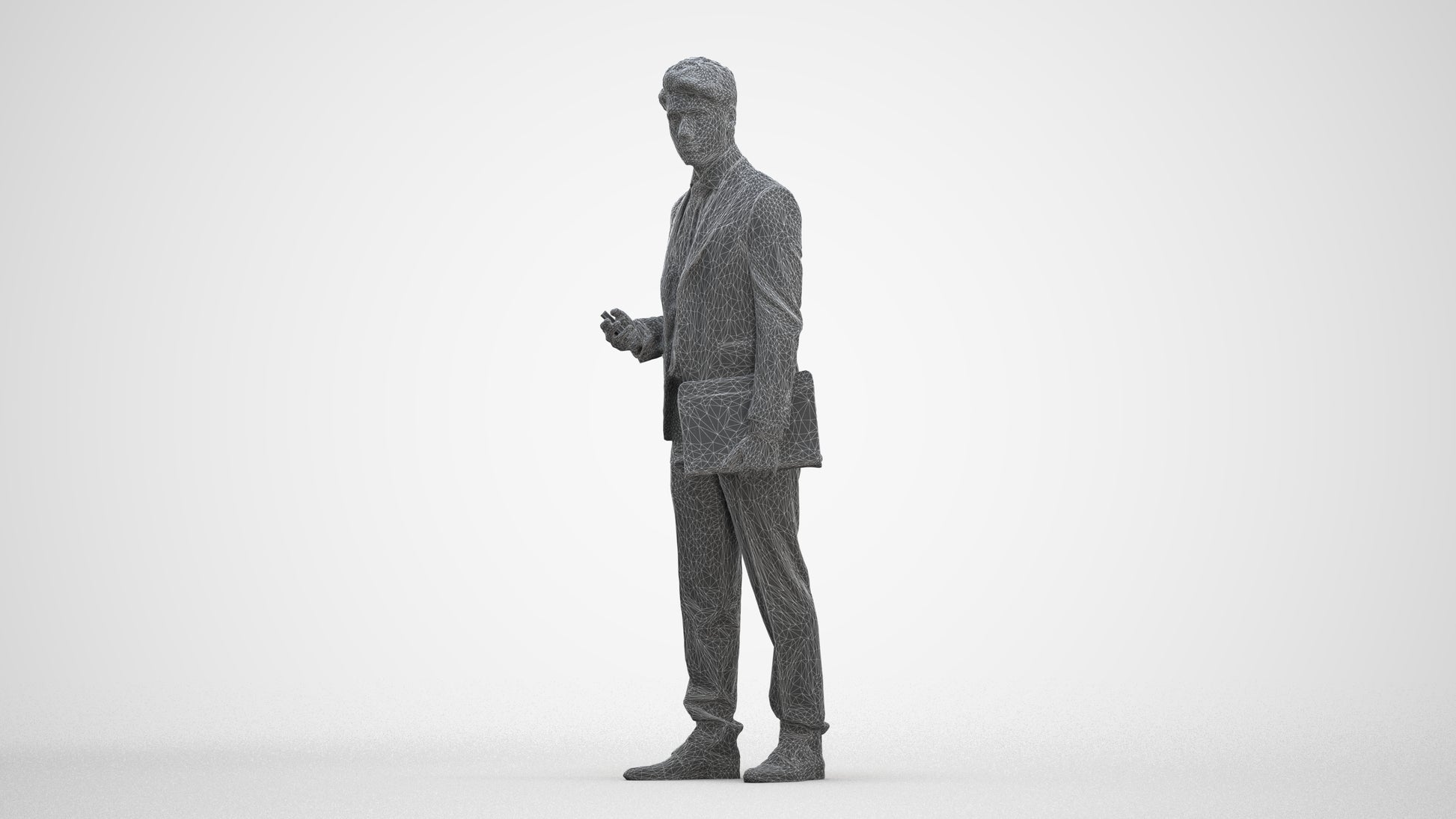 realistic 3D people man business, render-ready for V-Ray and Corona, FBX OBJ, three-quarter front view render