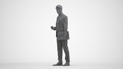realistic 3D people man business, render-ready for V-Ray and Corona, FBX OBJ, three-quarter front view render