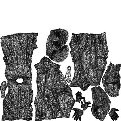realistic 3D people man casual walking, render-ready for V-Ray and Corona, FBX OBJ, wireframe top-down view