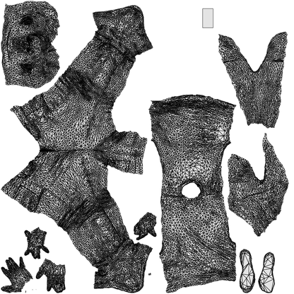 photogrammetry 3D man casual standing, realistic human model archviz FBX, wireframe top-down view