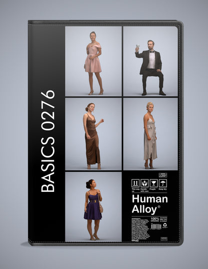scanned 3D people formalaffairs collection, 5 photogrammetry models for Enscape and V-Ray