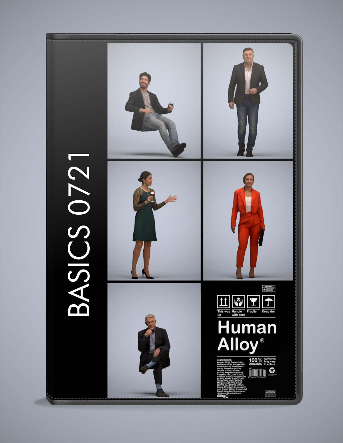 photogrammetry 3D people business collection, 5 realistic human models archviz FBX