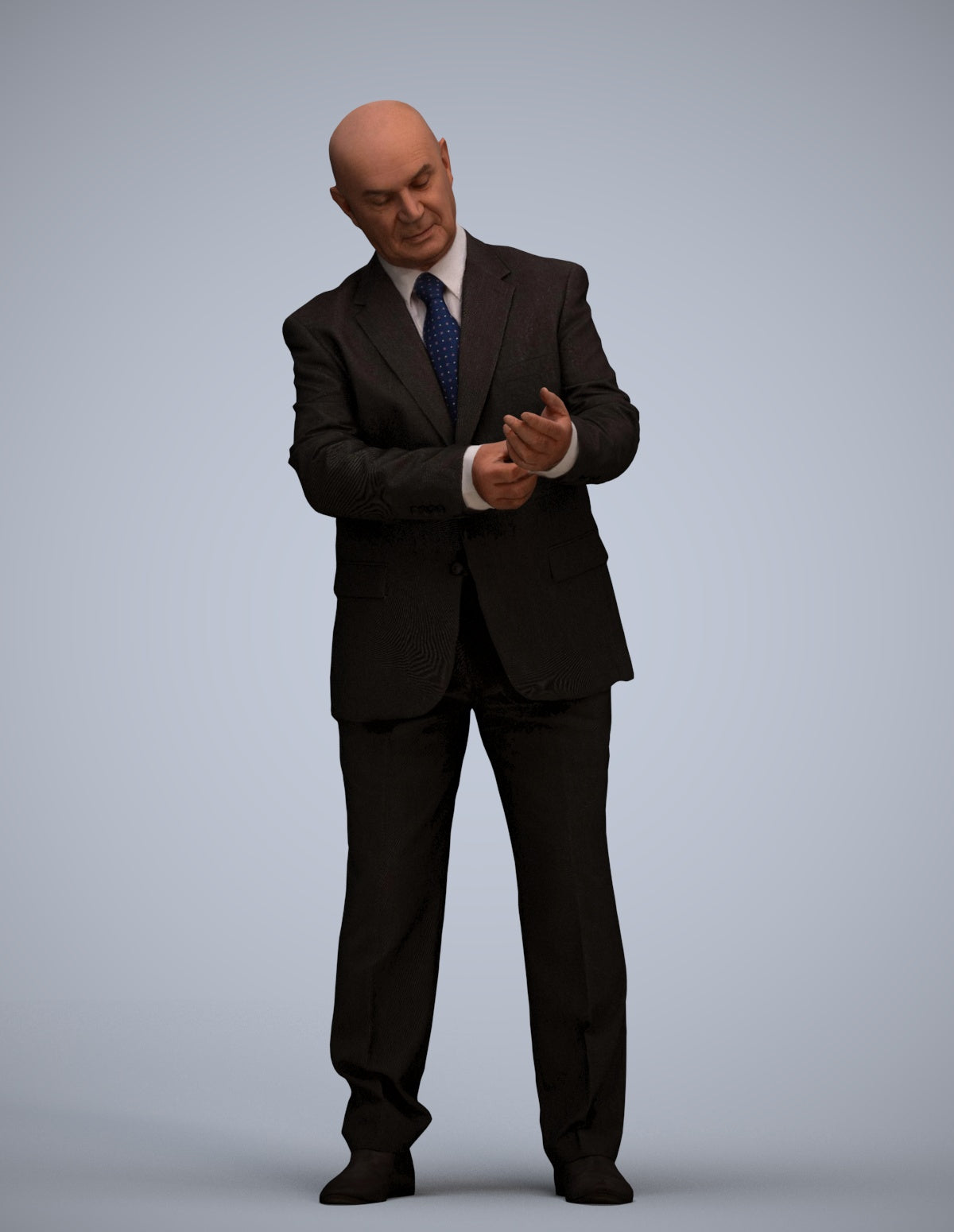 scanned 3D man business mix, photogrammetry people for Enscape and V-Ray