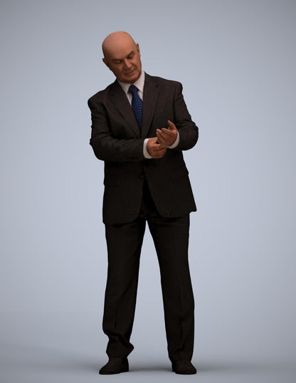 scanned 3D man business mix, photogrammetry people for Enscape and V-Ray