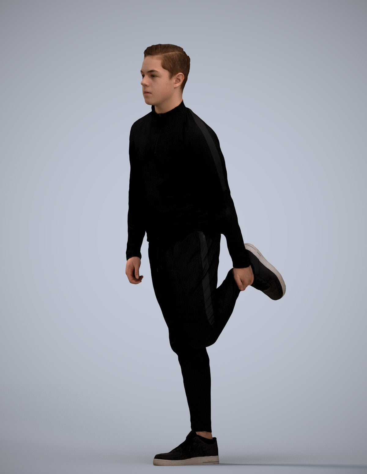 scanned 3D boy sport, photogrammetry people for Enscape and V-Ray