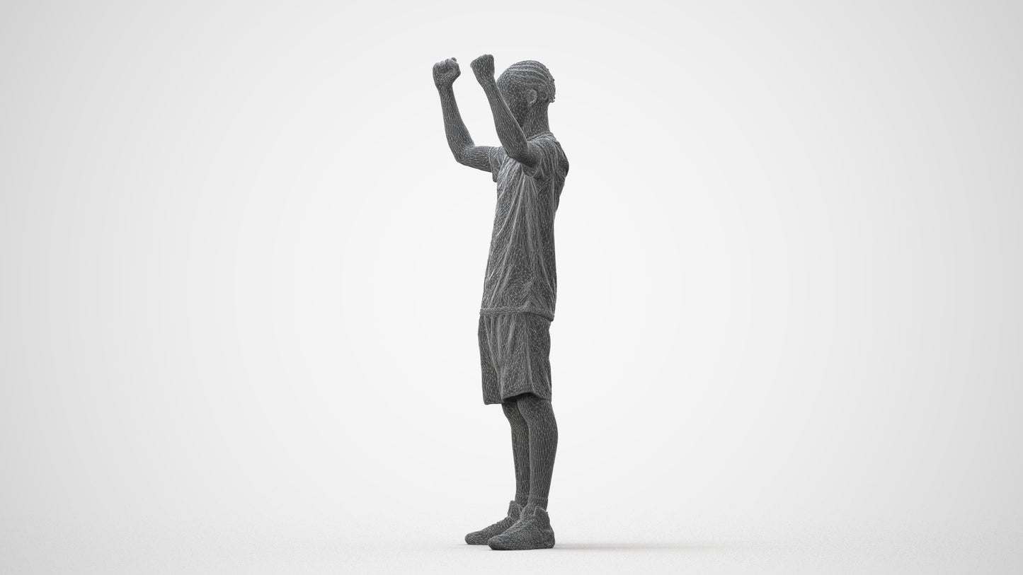 realistic 3D boy sport, scanned archviz people for Blender and 3ds Max, square thumbnail
