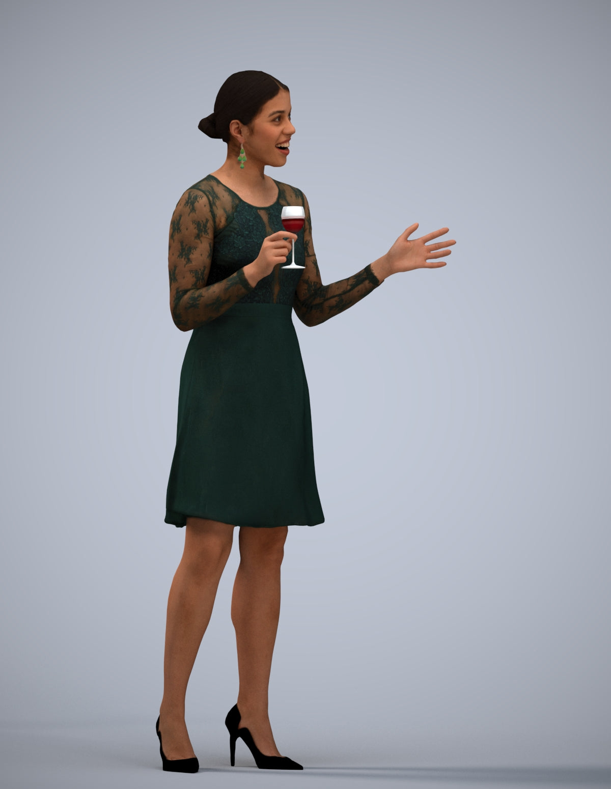 3D scanned woman business formal, photorealistic archviz people for Enscape and SketchUp