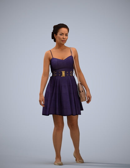 3D human model woman formal formalaffairs, photogrammetry scanned person for archviz