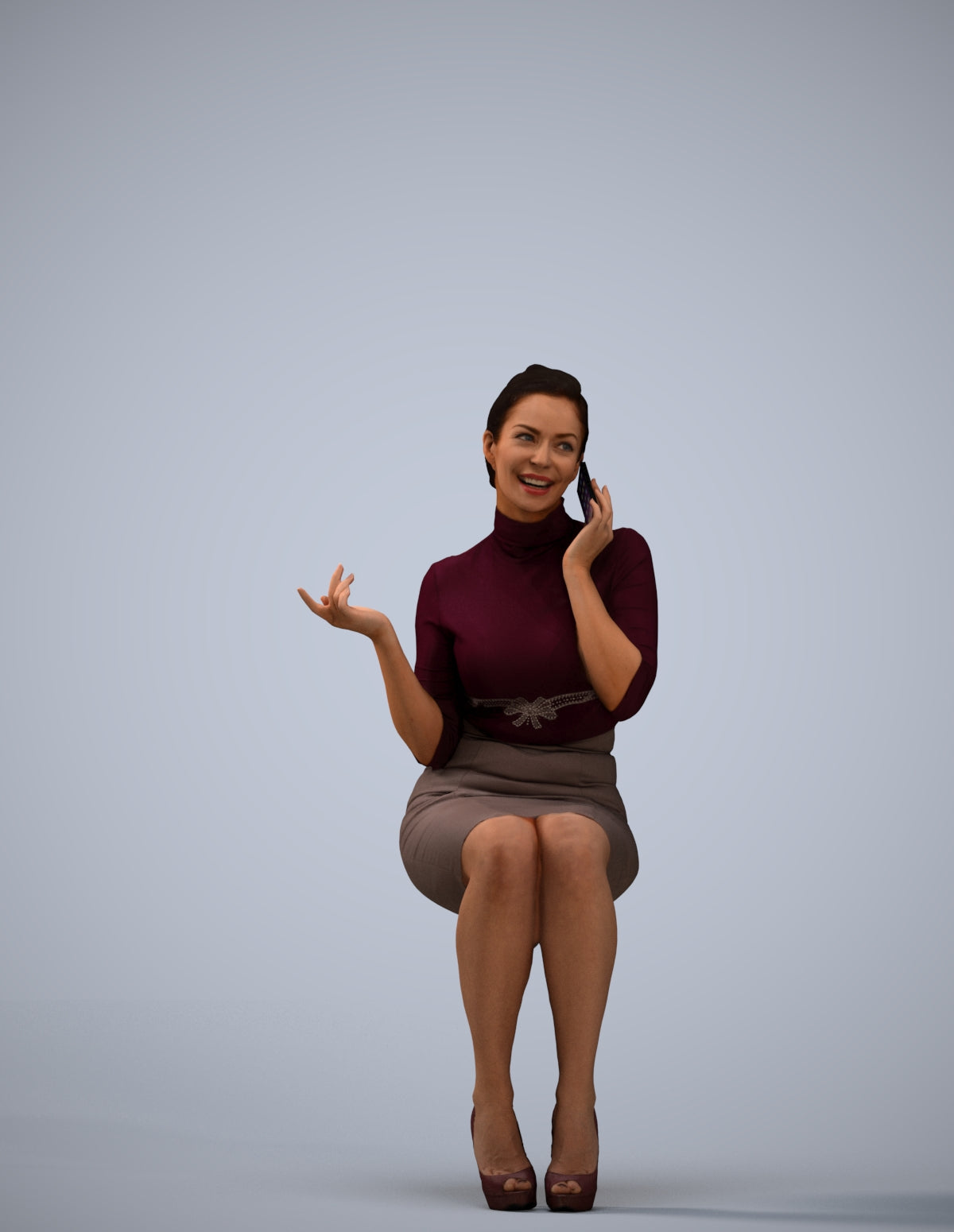 realistic 3D people woman business, render-ready for V-Ray and Corona, FBX OBJ