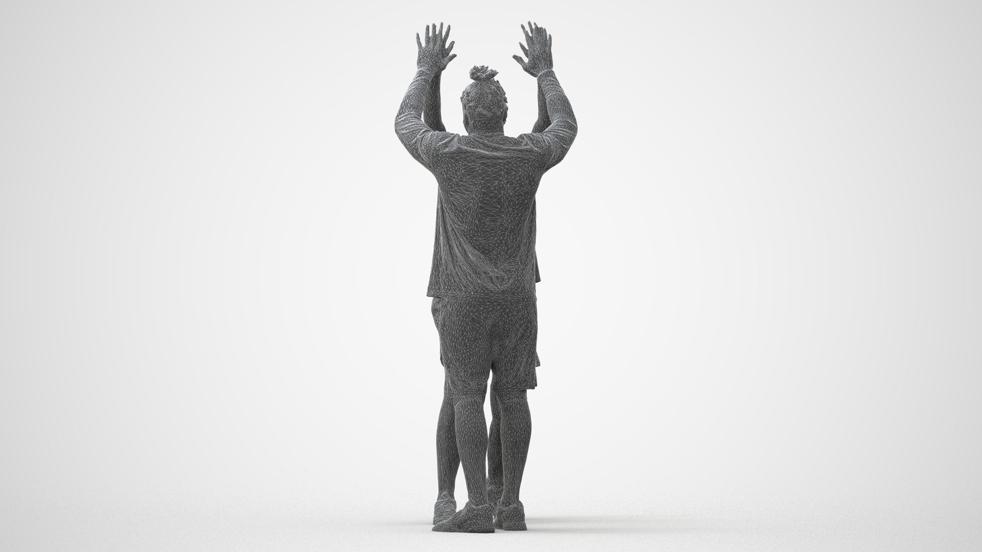realistic 3D human woman sport, archviz people FBX OBJ for Blender, square thumbnail