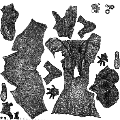scanned 3D woman business, photogrammetry people for Enscape and V-Ray, wireframe top-down view