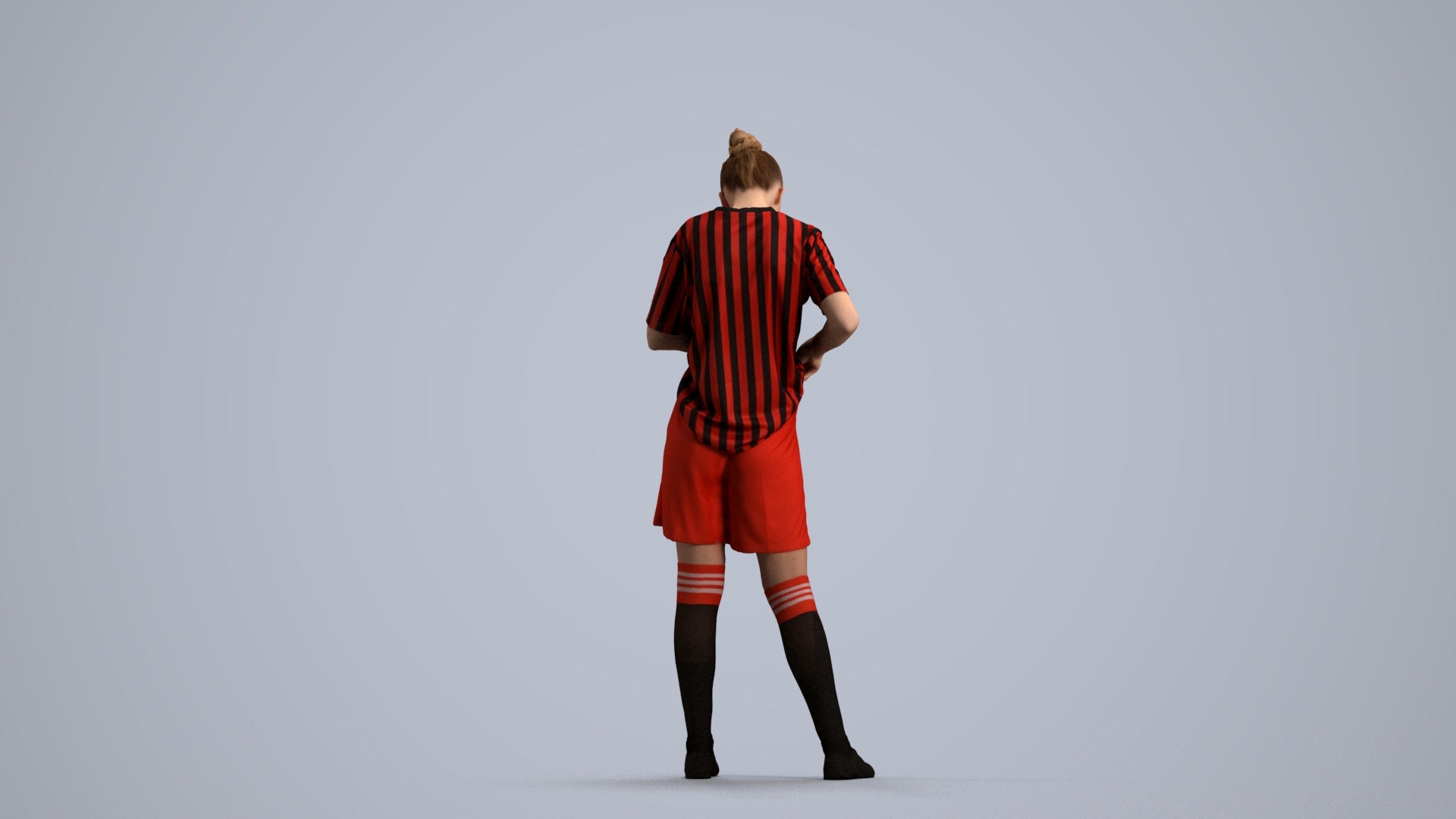 realistic 3D people girl sport, render-ready for V-Ray and Corona, FBX OBJ, front view render