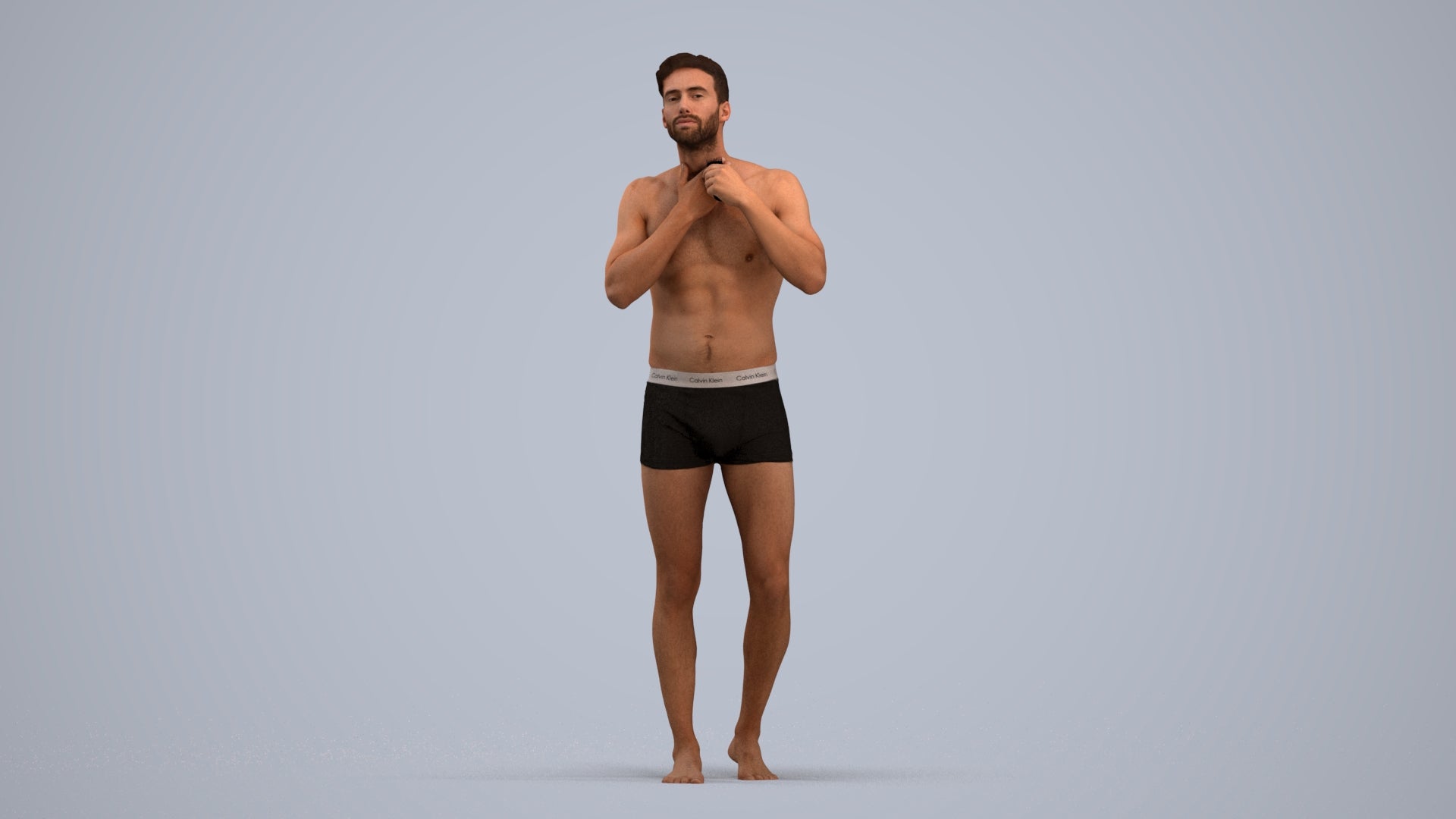 photogrammetry 3D man mix, realistic human model archviz FBX, standing pose render