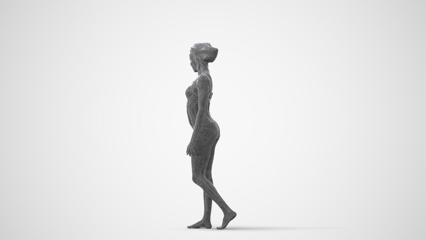scanned 3D woman pool, photogrammetry people for Enscape and V-Ray, square thumbnail