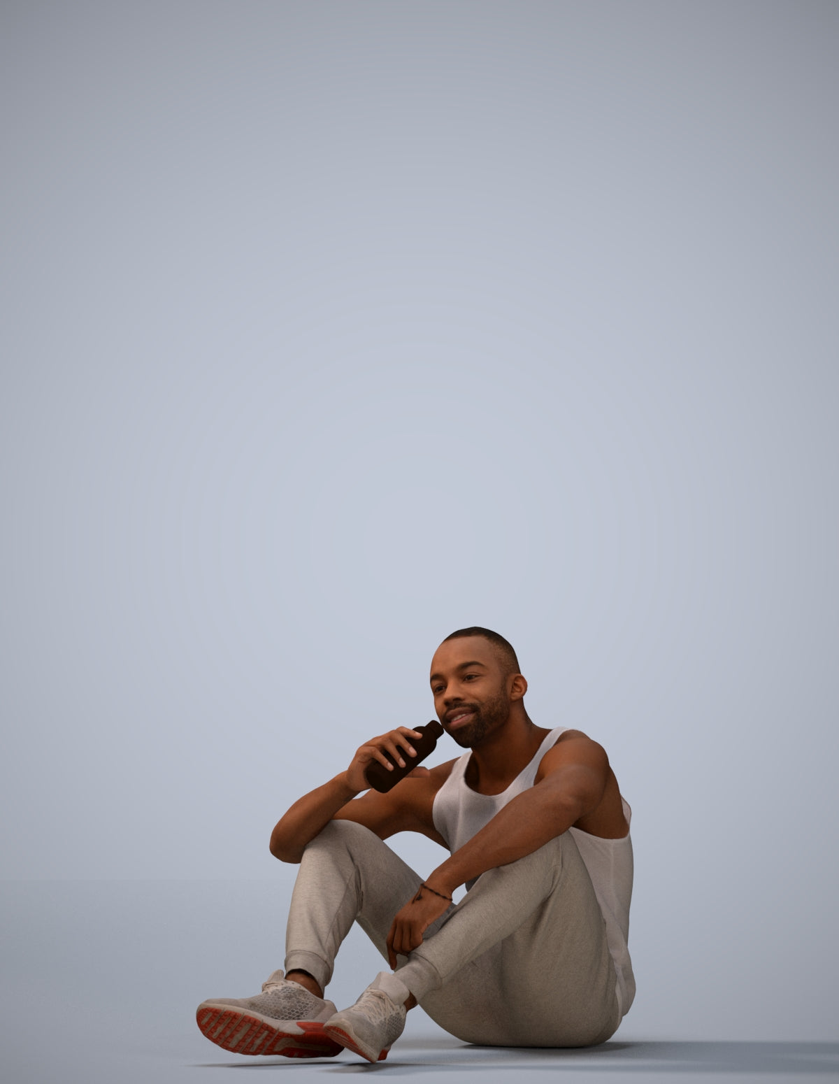 realistic 3D people man casual sitting, render-ready for V-Ray and Corona, FBX OBJ
