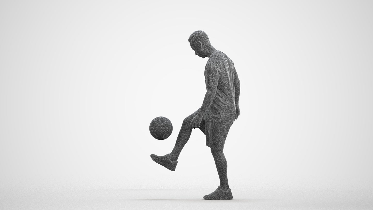 scanned 3D man sport, photogrammetry people for Enscape and V-Ray, wireframe front view