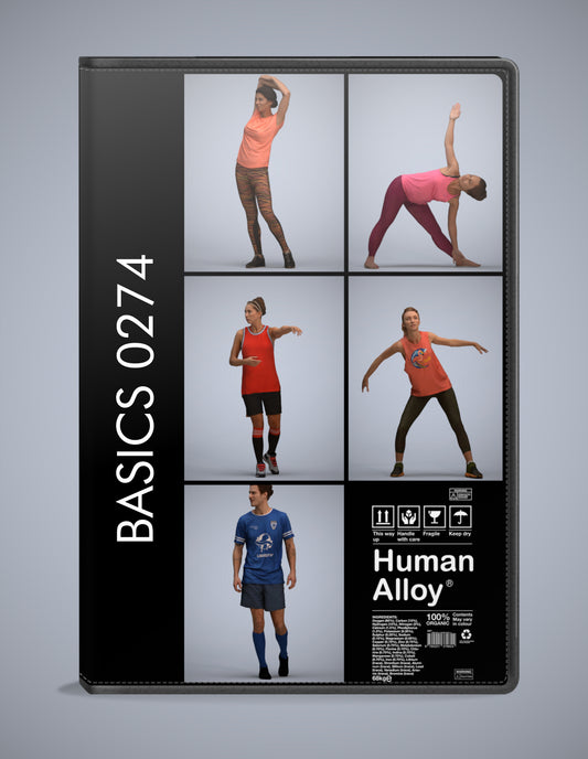 5 3D scanned people sport, photorealistic archviz pack for Enscape and SketchUp