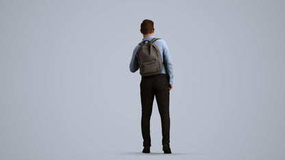 realistic 3D people boy kids, render-ready for V-Ray and Corona, FBX OBJ, front view render