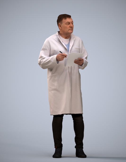 realistic 3D people man medical, render-ready for V-Ray and Corona, FBX OBJ