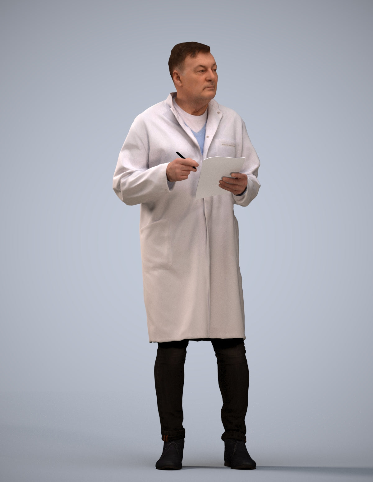 realistic 3D people man medical, render-ready for V-Ray and Corona, FBX OBJ