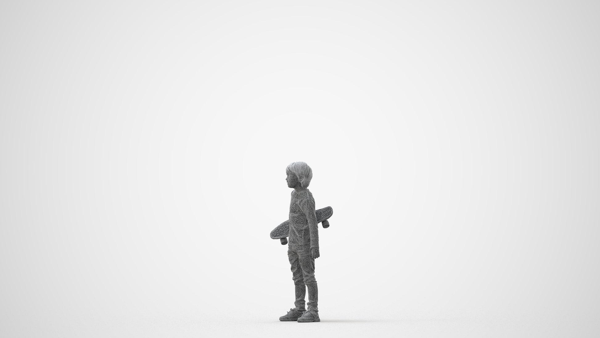 scanned 3D boy casual kids, photogrammetry people for Enscape and V-Ray, square thumbnail