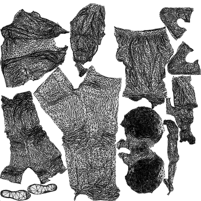 realistic 3D people man casual standing, render-ready for V-Ray and Corona, FBX OBJ, wireframe top-down view