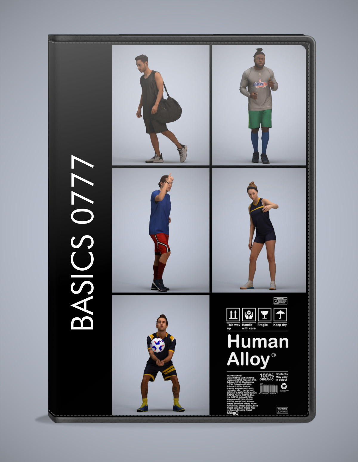 5x realistic 3D people sport pack, scanned archviz collection for Blender and 3ds Max