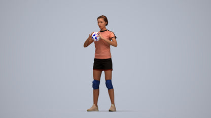 realistic 3D people woman sport, render-ready for V-Ray and Corona, FBX OBJ, top-down view render