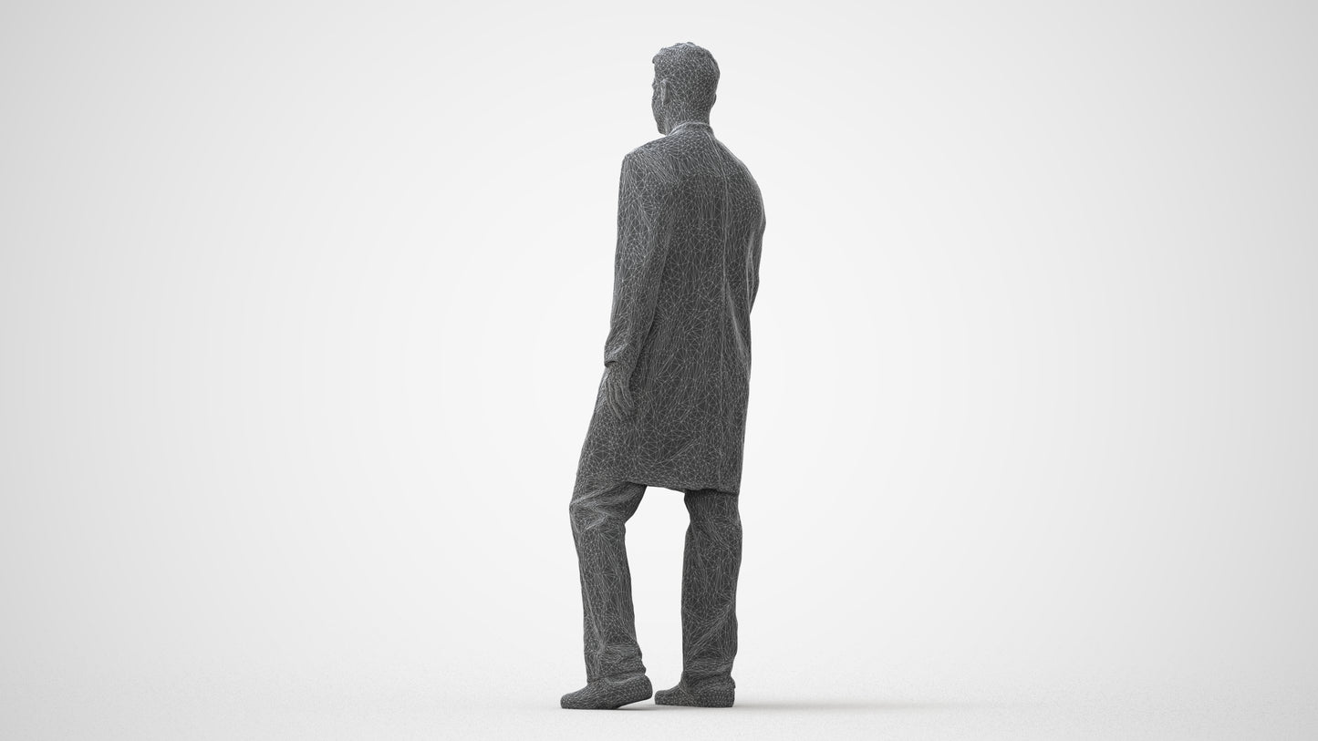 3D people model man medical, scanned human for 3ds Max rendering, square thumbnail