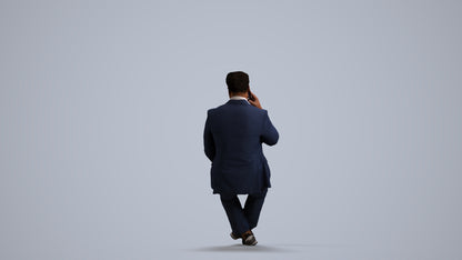 3D people model man business, scanned human for 3ds Max rendering, front view render