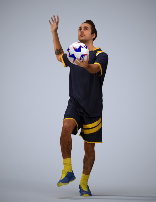 scanned 3D man sport, photogrammetry people for Enscape and V-Ray