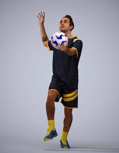 scanned 3D man sport, photogrammetry people for Enscape and V-Ray
