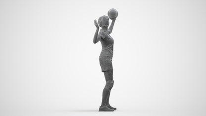 realistic 3D people woman sport, render-ready for V-Ray and Corona, FBX OBJ, wireframe side view