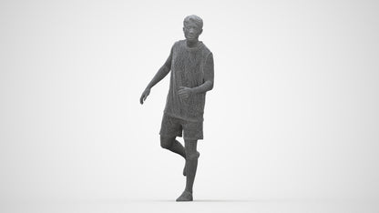 realistic 3D people man sport, render-ready for V-Ray and Corona, FBX OBJ, wireframe back view