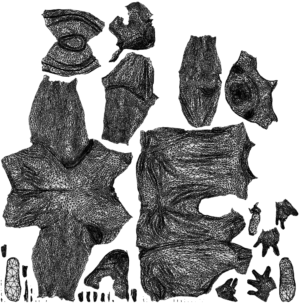 3D human model man walking, photogrammetry scanned person for archviz, wireframe top-down view