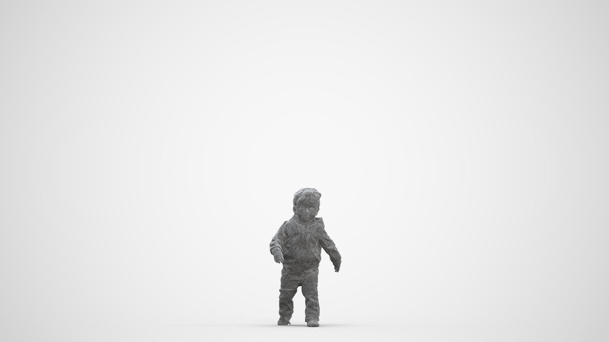 realistic 3D human boy casual kids, archviz people FBX OBJ for Blender, three-quarter front view render