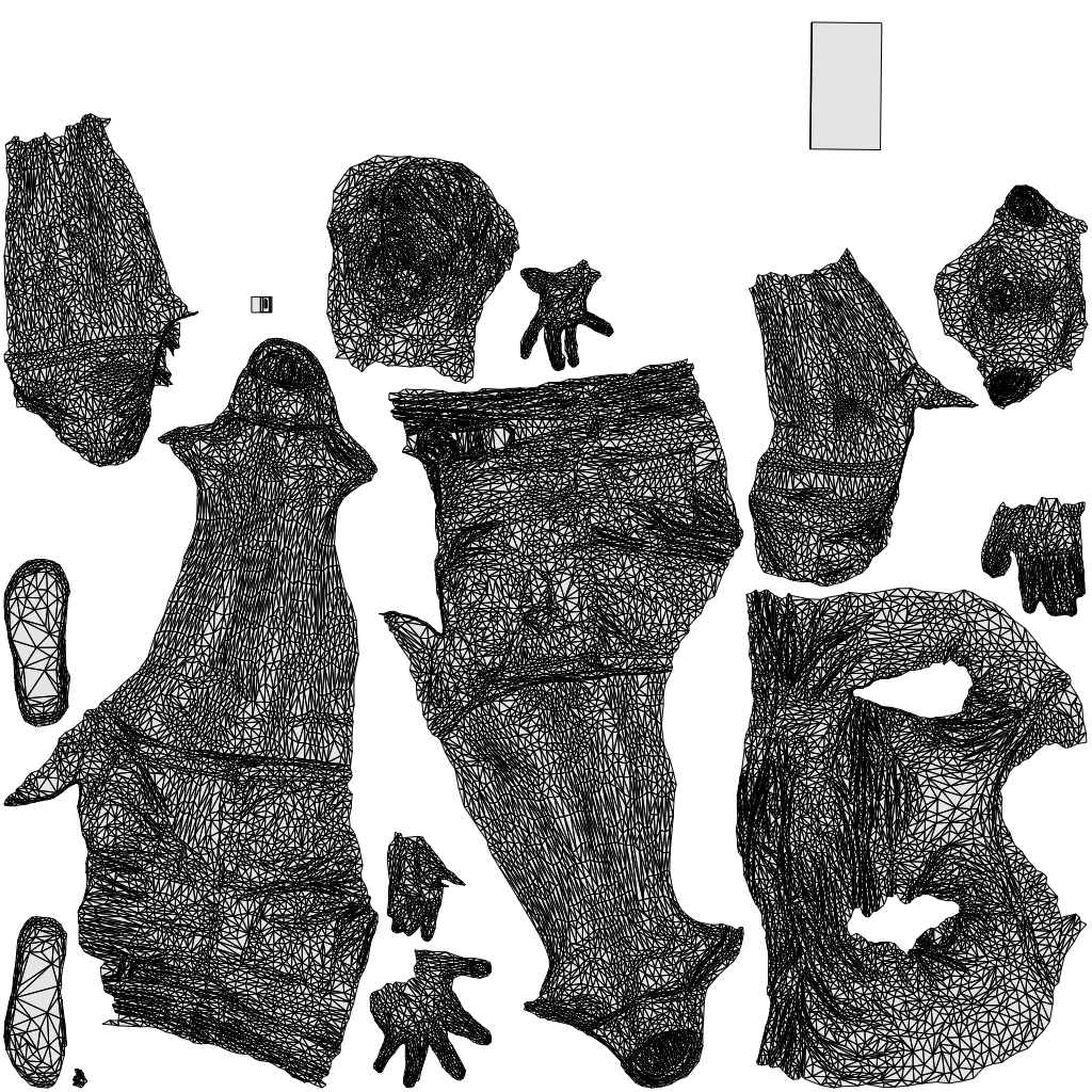 3D scanned boy kids casual, photorealistic archviz people for Enscape and SketchUp, wireframe top-down view