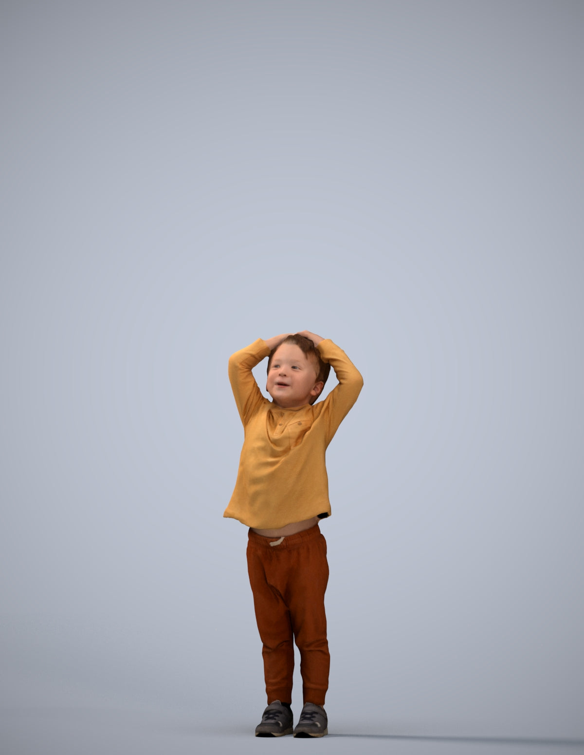 3D scanned boy kids casual, photorealistic archviz people for Enscape and SketchUp