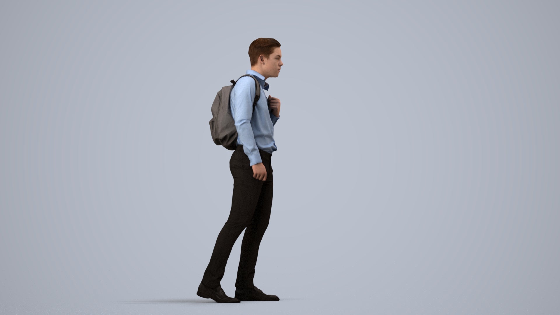 realistic 3D people boy kids, render-ready for V-Ray and Corona, FBX OBJ, side view render