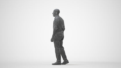 scanned 3D man business, photogrammetry people for Enscape and V-Ray, square thumbnail